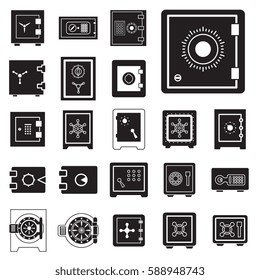 Safe Icon Isolated. Security and Protection Sign. Banking, Money, Deposit Symbol or Pictogram For Web, Design, Business