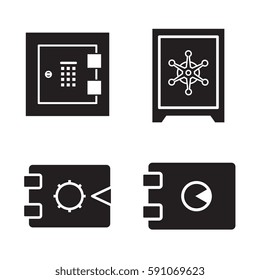 Safe Icon Isolated. Security and Protection Sign. Banking, Money, Deposit Symbol or Pictogram For Web, Design, Business