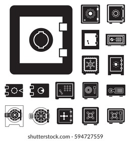 Safe Icon Isolated. Security and Protection Sign. Banking, Money, Deposit Symbol or Pictogram For Web, Design, Business