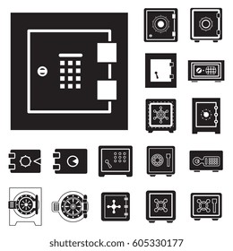 Safe Icon Isolated. Security and Protection Sign. Banking, Money, Deposit Symbol or Pictogram For Web, Design, Business