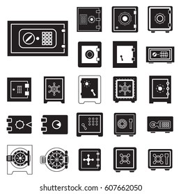 Safe Icon Isolated. Security and Protection Sign. Banking, Money, Deposit Symbol or Pictogram For Web, Design, Business