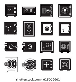 Safe Icon Isolated. Security and Protection Sign. Banking, Money, Deposit Symbol or Pictogram For Web, Design, Business