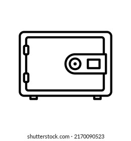 Safe icon in line style