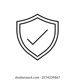 Safe icon linear logo isolated