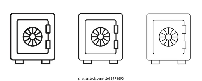 Signo de estilo lineal de icono seguro para concepto móvil y Diseño web.