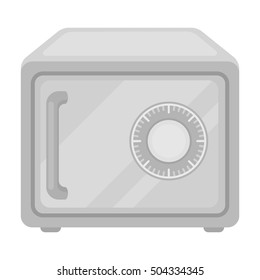 Safe icon in monochrome style isolated on white background. Hotel symbol stock vector illustration.
