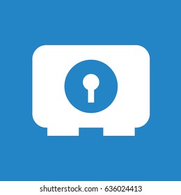 Safe icon on blue background