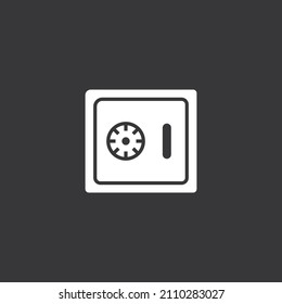 Safe icon on grey background