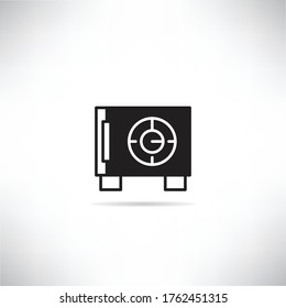 safe icon on white background vector illustration