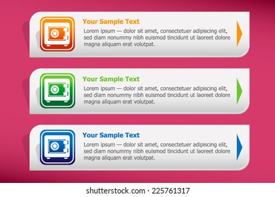 Safe Icon. Security concept and design template vector. Graphic or website. 