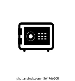 Safe icon. Security symbol. Flat vector design.
