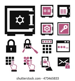 safe icon set