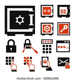safe icon set