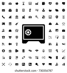 Safe icon. set of filled finance icons.