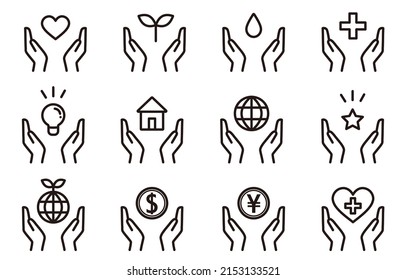 It is a safe icon set (monochrome) that you can wrap by hand.Easy-to-use vector material.