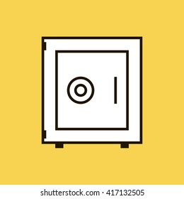 safe icon. safe sign
