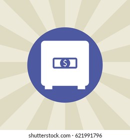 safe icon. sign design. background