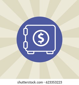 safe icon. sign design. background