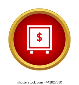 Safe icon in simple style isolated on white background