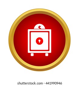 Safe icon in simple style isolated on white background