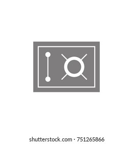 Safe icon. Simple web black icon, can be used as web element icon on white background