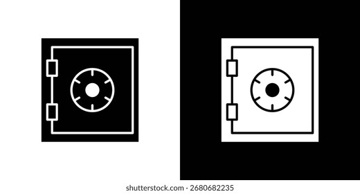 Símbolo de icono seguro. diseño simple editable.