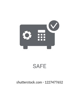 Safe icon. Trendy Safe logo concept on white background from Insurance collection. Suitable for use on web apps, mobile apps and print media.