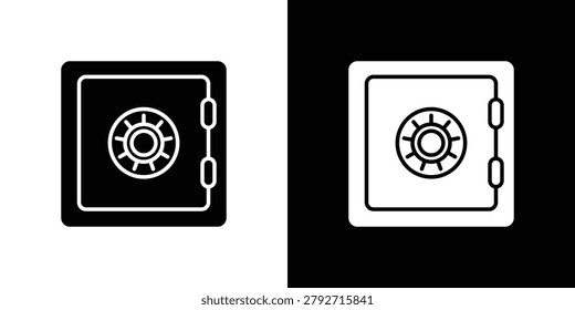 Safe icon vector flat symbol, glyph sign. icon concept illustration