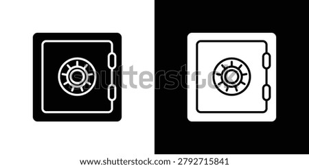 Safe icon vector flat symbol, glyph sign. icon concept illustration