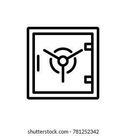 safe icon, vector illustration
