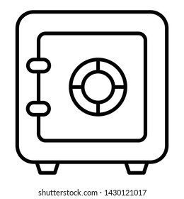 Safe Icon, Vector Illustration, Business Outline