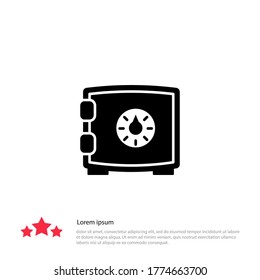 icono seguro. Ilustración del vector EPS 10.