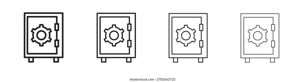 Ilustración vectorial de icono seguro. Vector editable EPS 10.