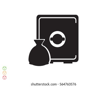 safe, icon, vector illustration eps10
