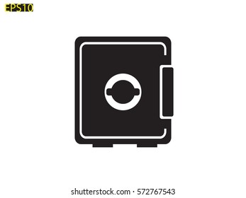 safe, icon, vector illustration eps10