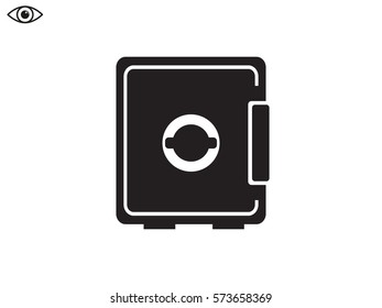 safe, icon, vector illustration eps10
