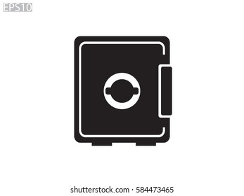 safe, icon, vector illustration eps10