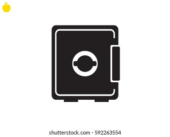 safe, icon, vector illustration eps10