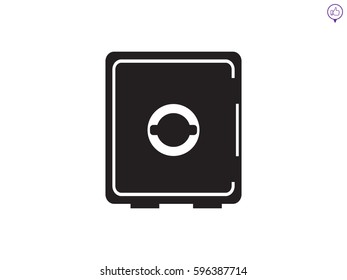 safe, icon, vector illustration eps10