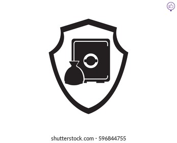 safe, icon, vector illustration eps10