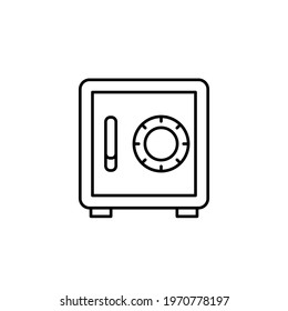 safe icon vector illustration. line style icon design. isolated on white background