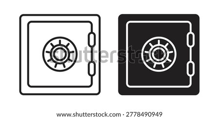 Safe icon vector illustration logo template in filled, outline