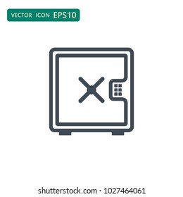 safe icon, vector illustration made in flat style