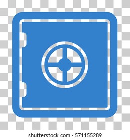 Safe icon. Vector illustration style is flat iconic symbol, cobalt color, transparent background. Designed for web and software interfaces.