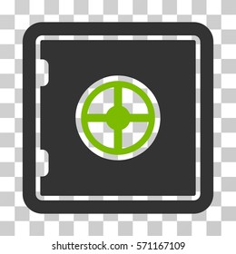 Safe icon. Vector illustration style is flat iconic bicolor symbol, eco green and gray colors, transparent background. Designed for web and software interfaces.