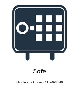 Safe icon vector isolated on white background, Safe transparent sign , symbols or elements in filled style
