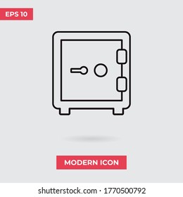 Safe icon vector. Protection sign