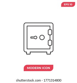 Safe icon vector. Protection sign