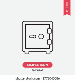 Safe icon vector. Protection sign