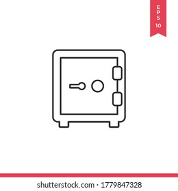 Safe icon vector. Protection sign